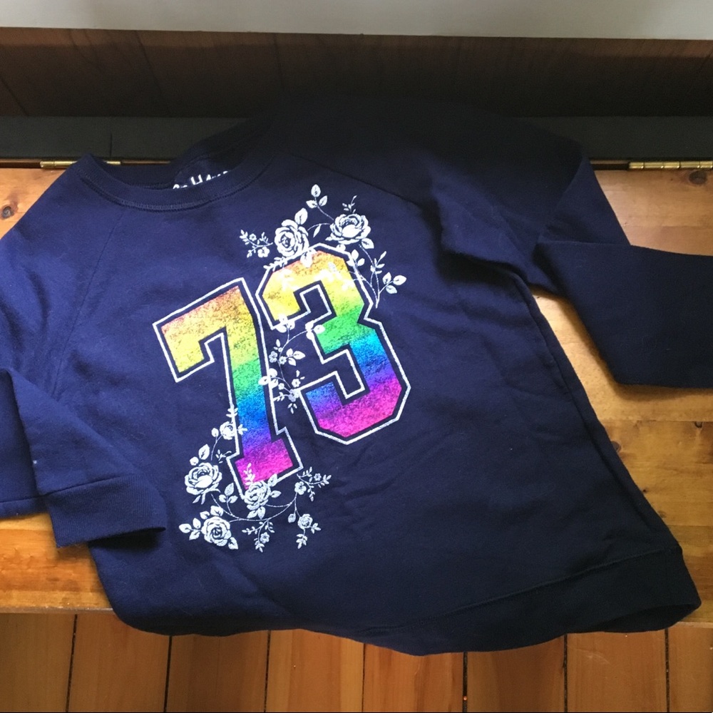Hanes Girls size L/10-12 hi-low graphic sweatshirt